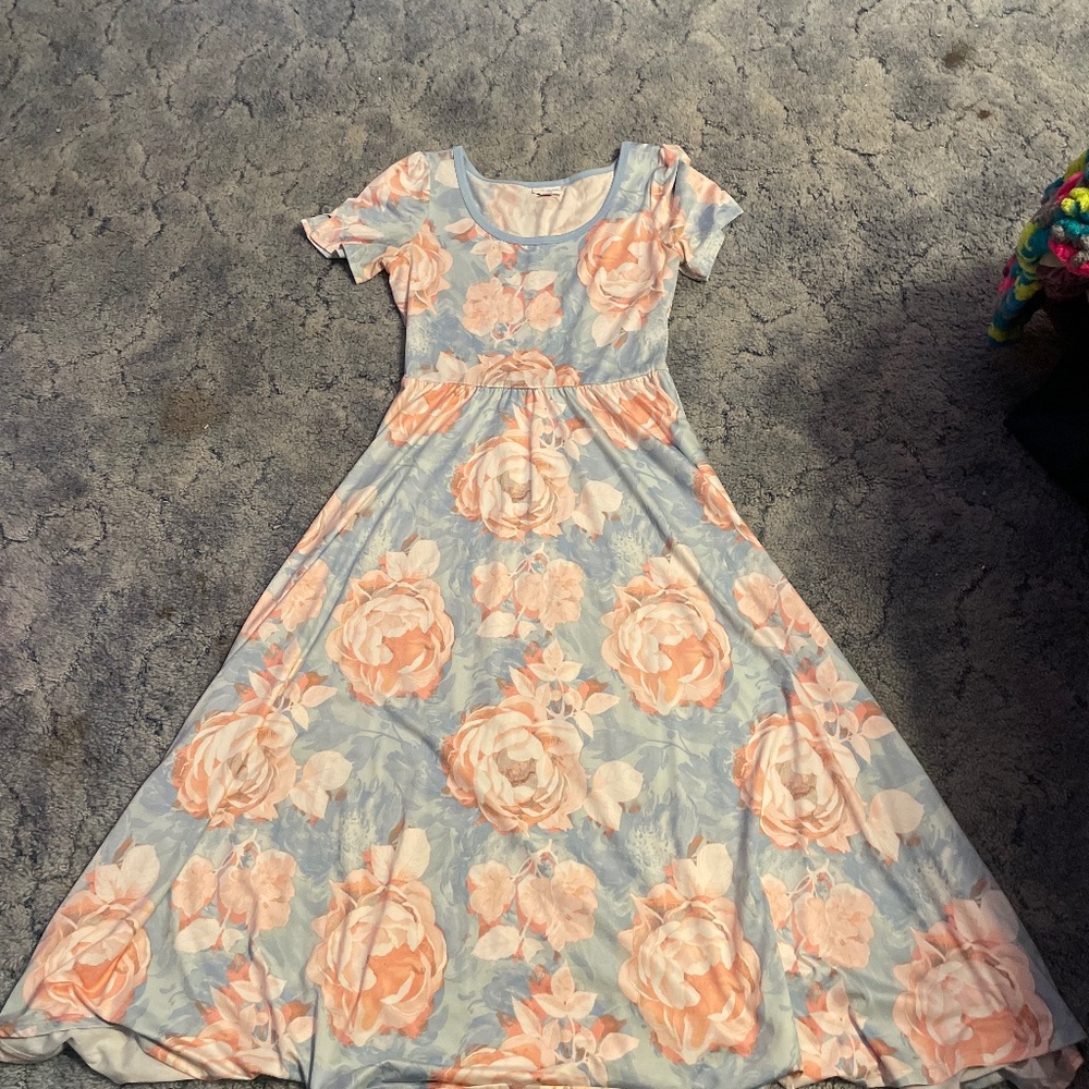 Pastel floral maxi dress